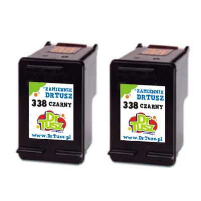 Tusze Zamienniki 338 do HP (CB331EE) (Czarne) (dwupak)